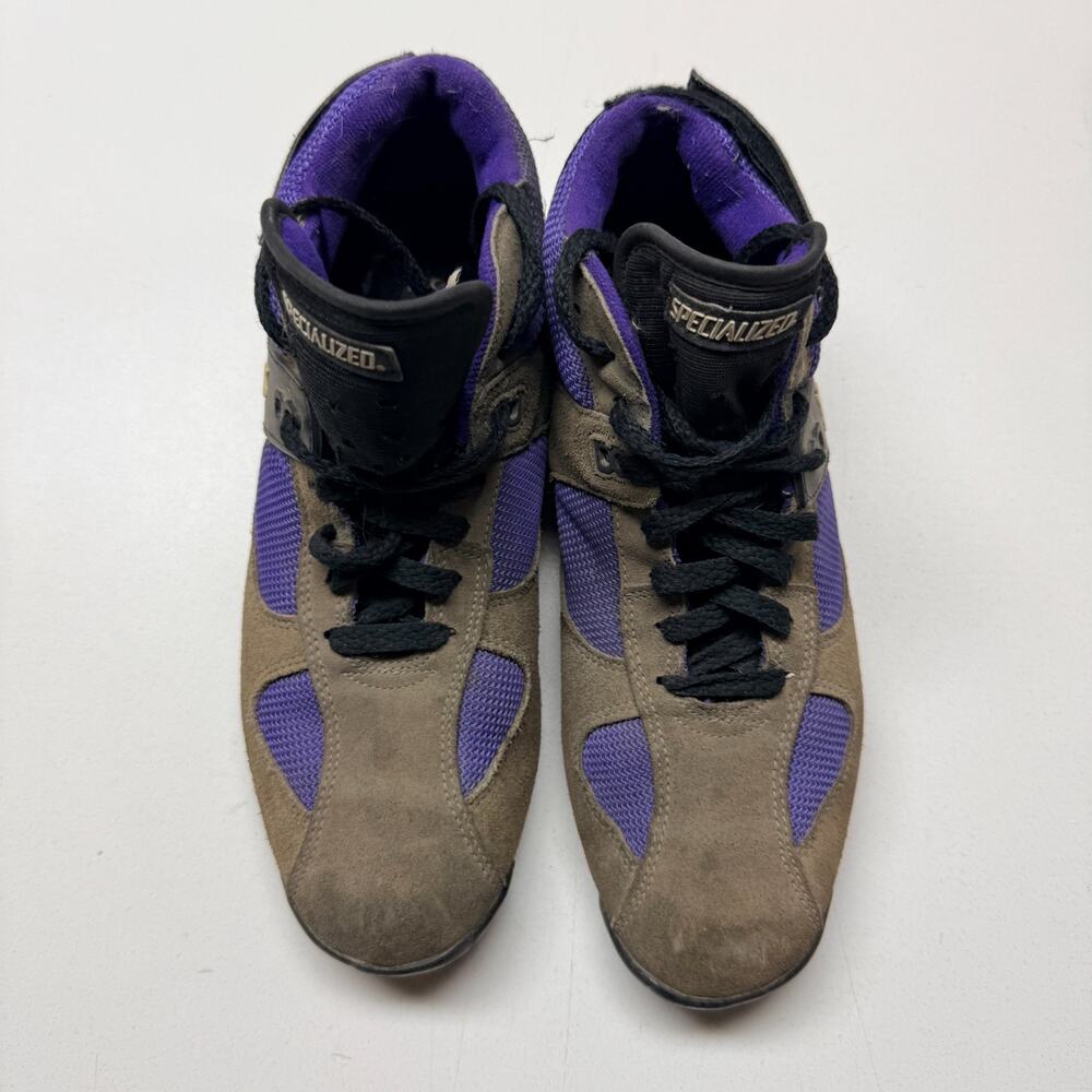 Vintage Specialized Mountain Bike Shoes SPD Clip MTB Size 39 Suede Mesh